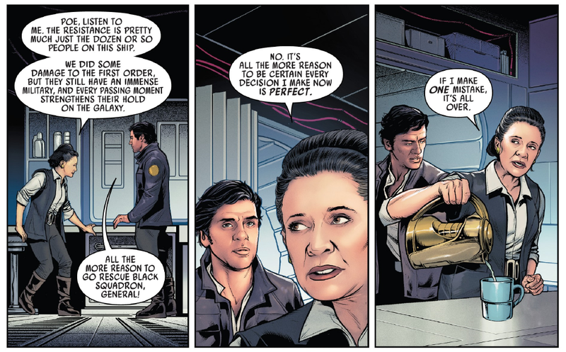 Poe and Leia weigh the lives of Black Squadron against the Resistance... what’s left of it.
